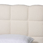 Baxton Studio Ralayna Modern Luxe Ivory Boucle Fabric Queen Size Bed