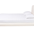Baxton Studio Eladio Modern Luxe Ivory Boucle Fabric Queen Size Bed