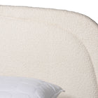 Baxton Studio Eladio Modern Luxe Ivory Boucle Fabric Queen Size Bed