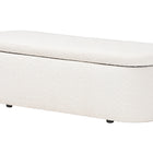 Baxton Studio Lavina Modern White Teddy-Bear Fabric Storage Bench