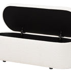 Baxton Studio Lavina Modern White Teddy-Bear Fabric Storage Bench