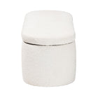 Baxton Studio Lavina Modern White Teddy-Bear Fabric Storage Bench