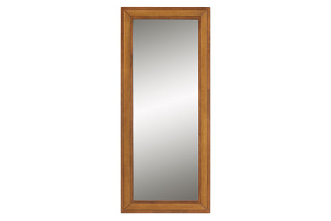 Baxton Studio Rowanne Mid-Century Modern Walnut Brown Rubberwood and Rattan Frame Wall Mirror
