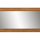 Baxton Studio Rowanne Mid-Century Modern Walnut Brown Rubberwood and Rattan Frame Wall Mirror
