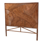 bali & pari Elettra Bohemian Dark Brown Rattan Queen Size Standalone Headboard