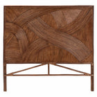 bali & pari Elettra Bohemian Dark Brown Rattan King Size Standalone Headboard