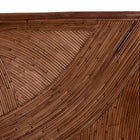 bali & pari Elettra Bohemian Dark Brown Rattan King Size Standalone Headboard