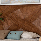 bali & pari Elettra Bohemian Dark Brown Rattan King Size Standalone Headboard
