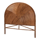 bali & pari Seana Bohemian Dark Brown Rattan King Size Standalone Headboard
