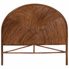 bali & pari Seana Bohemian Dark Brown Rattan Queen Size Standalone Headboard