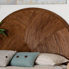 bali & pari Seana Bohemian Dark Brown Rattan Queen Size Standalone Headboard