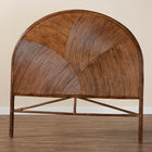 bali & pari Seana Bohemian Dark Brown Rattan King Size Standalone Headboard
