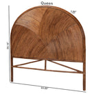 bali & pari Seana Bohemian Dark Brown Rattan King Size Standalone Headboard