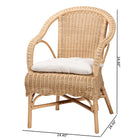 bali & pari Reinu Natural Rattan Dining Chair