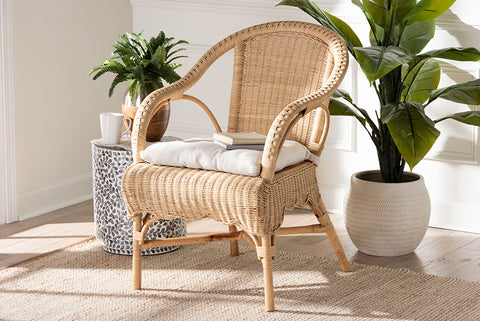 bali & pari Reinu Natural Rattan Dining Chair