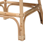 bali & pari Bilu Bohemian Natural Rattan 2-Piece Counter Stool Set
