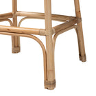 bali & pari Bilu Bohemian Natural Rattan 2-Piece Bar Stool Set