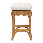 bali & pari Muy Bohemian Scallop Honey Rattan Counter Stool