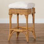 bali & pari Muy Bohemian Scallop Honey Rattan Counter Stool