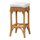 bali & pari Muy Bohemian Scallop Honey Rattan Bar Stool