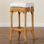 bali & pari Muy Bohemian Scallop Honey Rattan Bar Stool