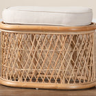 bali & pari Ladonna Bohemian Natural Rattan Ottoman Footstool