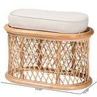 bali & pari Ladonna Bohemian Natural Rattan Ottoman Footstool