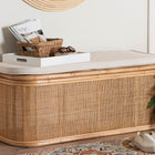 bali & pari Ishana Bohemian Natural Rattan Storage Bench
