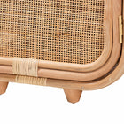 bali & pari Keita Bohemian Natural Rattan and Mahogany Wood Nightstand