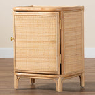 bali & pari Kiara Bohemian Natural Rattan Nightstand