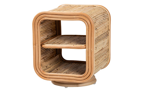 bali & pari Bethari Bohemian Natural Rattan Nightstand