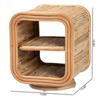 bali & pari Bethari Bohemian Natural Rattan Nightstand