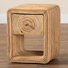 bali & pari Rosina Bohemian Natural Rattan 1-Drawer Nightstand