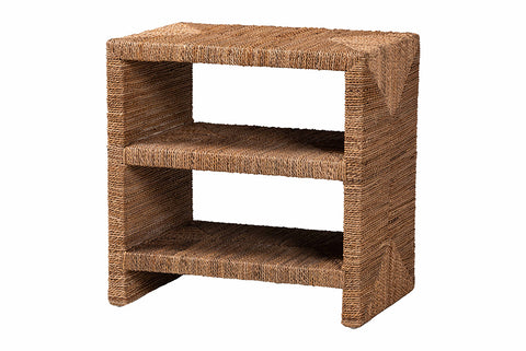 bali & pari Liza Bohemian Natural Seagrass End Table