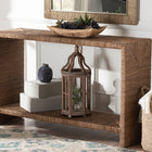 bali & pari Liza Bohemian Natural Seagrass Console Table
