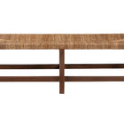 bali & pari Liza Bohemian Natural Seagrass and Wood Accent Bench