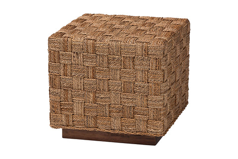 bali & pari Karina Bohemian Natural Seagrass End Table