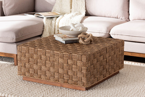 bali & pari Karina Bohemian Natural Seagrass Coffee Table