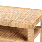 bali & pari Kalimantan Bohemian Light Honey Rattan and Acacia Wood Console Table