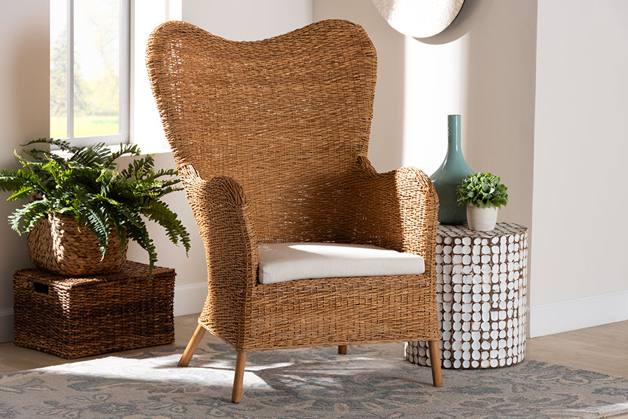 bali & pari Terra Bohemian Light Honey Rattan Arm Chair