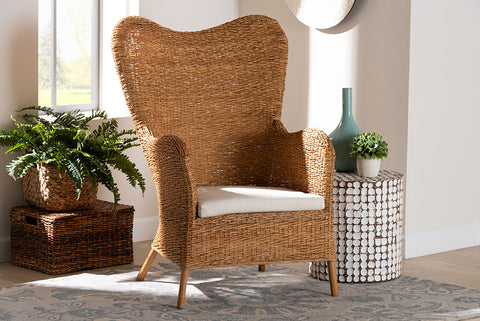 bali & pari Terra Bohemian Light Honey Rattan Arm Chair