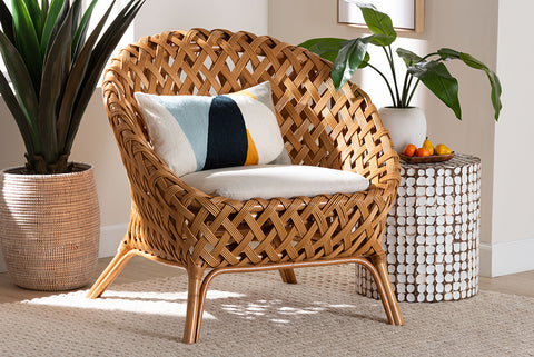 bali & pari Robista Bohemian Natural Rattan Accent Chair