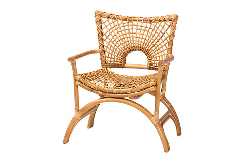 bali & pari Mamba Bohemian Natural Rattan Arm Chair