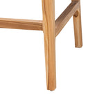 bali & pari Storsel Bohemian Natural Rattan and Teak Wood 2-Piece Counter Stool Set