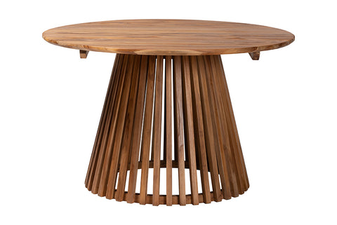 bali & pari Caribic Modern Slatted Acacia Wood Dining Table
