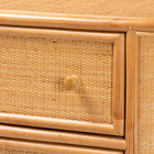 bali & pari Radenza Bohemian Light Honey Rattan 3-Drawer Storage Cabinet