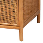 bali & pari Sampit Natural Rattan 4-Drawer Storage Cabinet - Handwoven Cane Displaying Unit with Rounded Frame, Boho Coastal Accent Furniture for Hallway, Living room or Bathroom