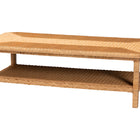 bali & pari Minahasa Bohemian Light Honey Braided Rattan Coffee Table