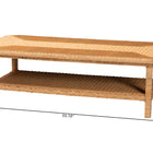 bali & pari Minahasa Bohemian Light Honey Braided Rattan Coffee Table