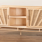 bali & pari Carabella Bohemian Natural Rattan 2-Door Storage Cabinet